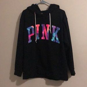 VS pink hooded sweatshirt